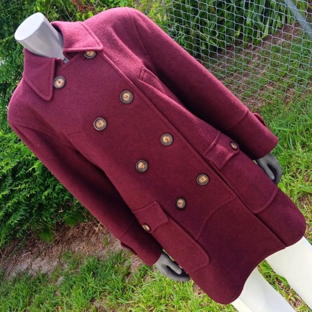 HARVE' BENARD LADIES VINTAGE WOOL BLEND DOUBLE BREASTED LUXURY COAT
